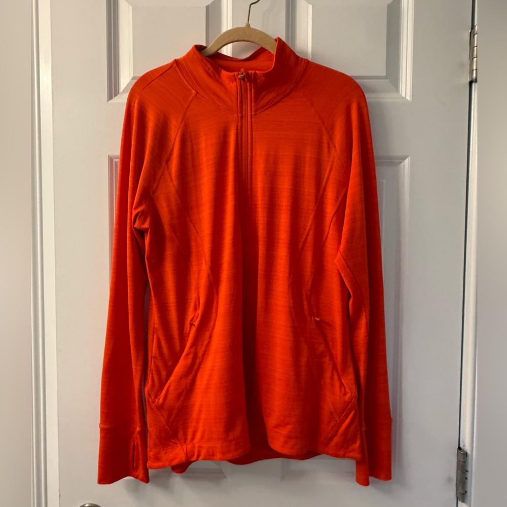 Athleta Vibrant Orange Full Zip Jacket
